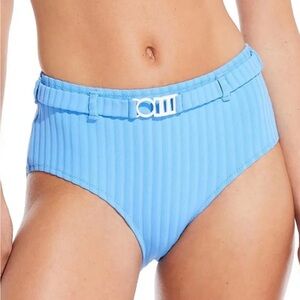 SOLID & STRIPED WOMEN’S LARGE BIKINI BOTTOMS BRIGETTE BELT IS HIGH WAISTED NWT